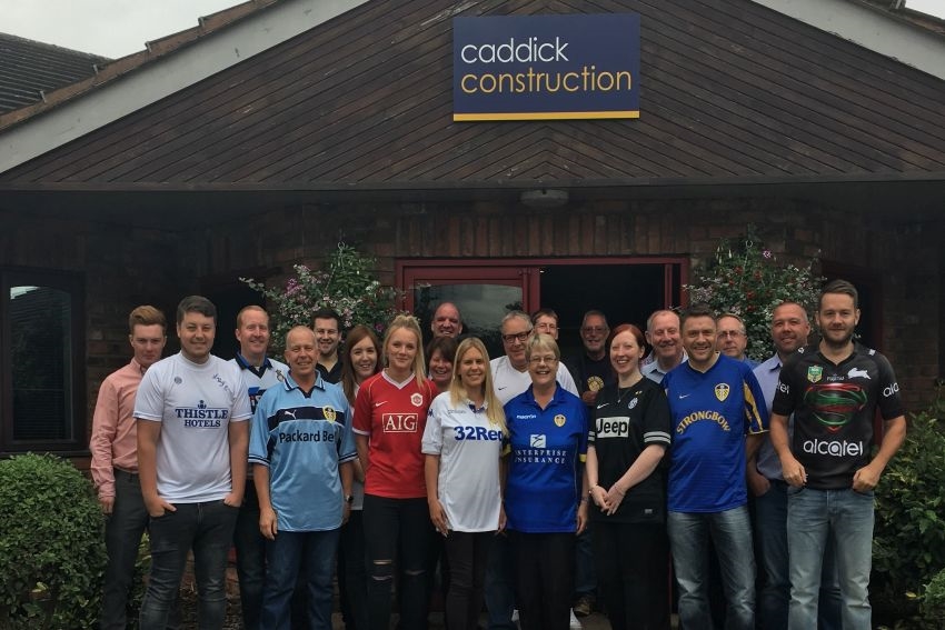 The Caddick team show their support for Bradley Lowery 