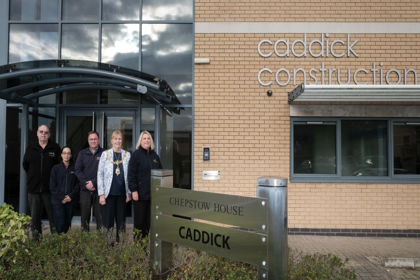 Caddick welcome special guest to Warrington office