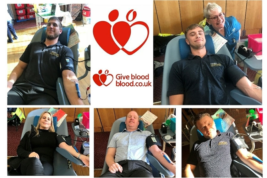 Caddick staff give blood