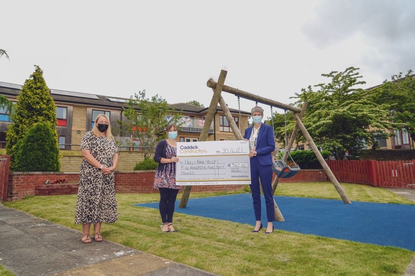 Caddick Construction supports Hollybank School with donation for key nursery equipment
