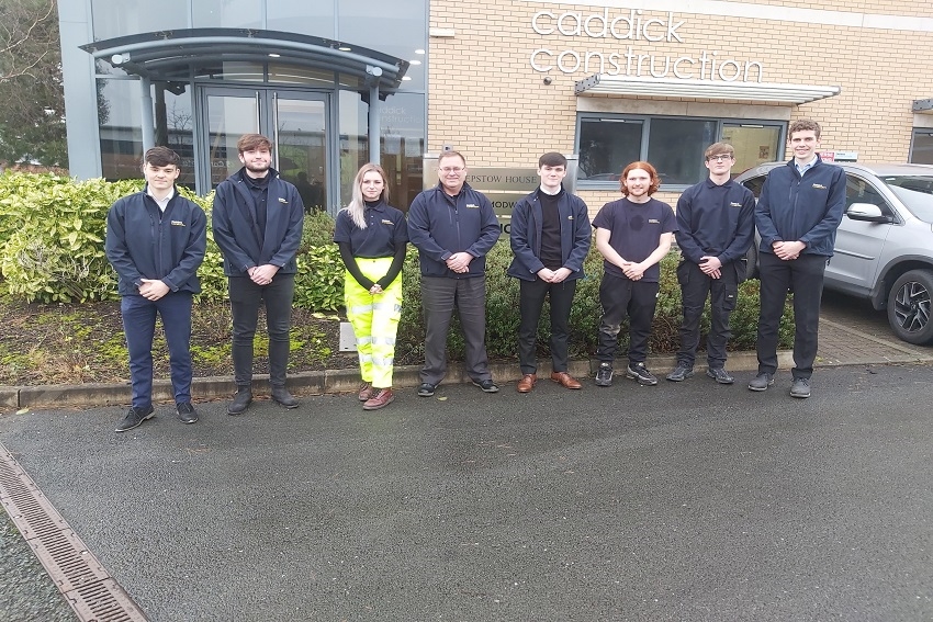Caddick Construction strengthens apprenticeship programme with seven new appointments