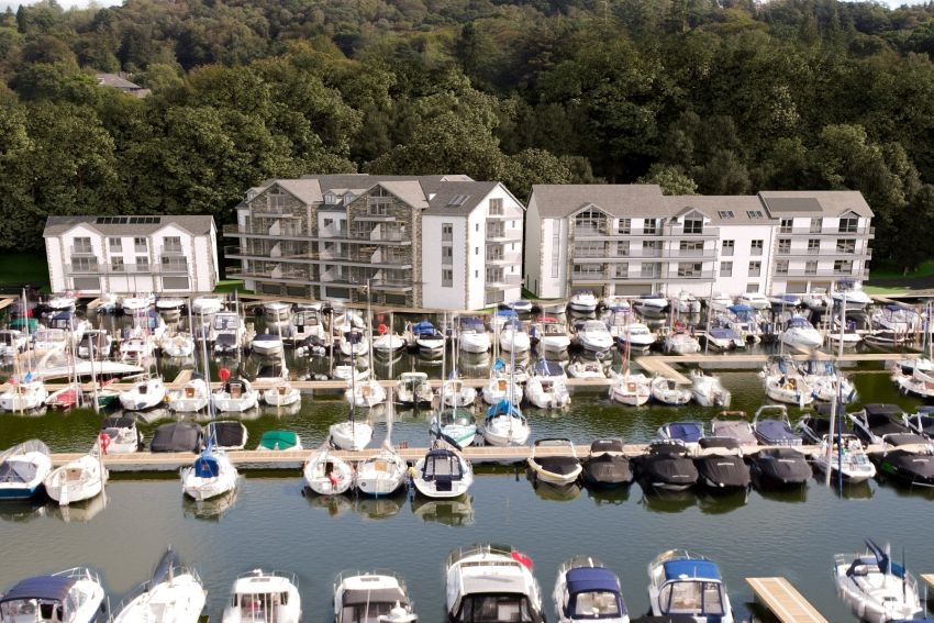 Building structures complete at Windermere Marina development