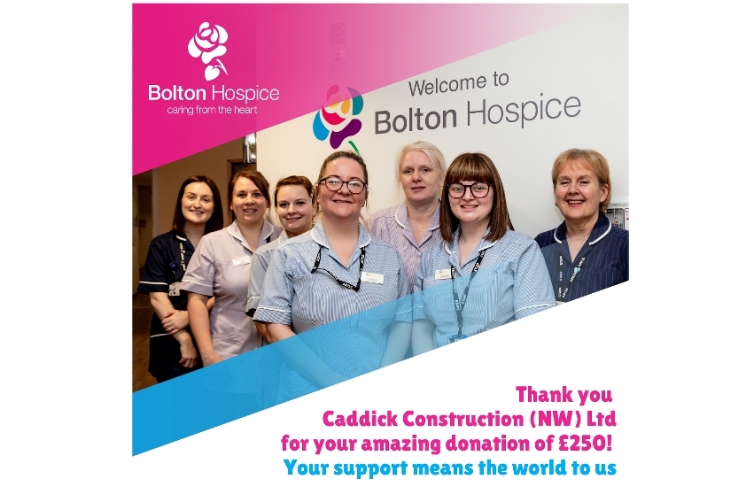 Caddick support Bolton Hospice fund raising campaign