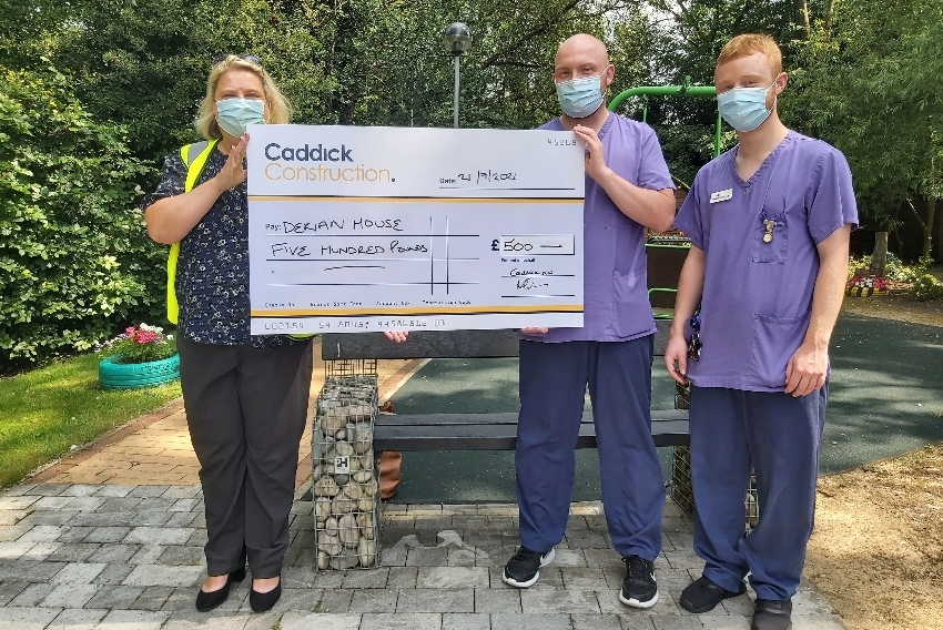 Caddick donation supports Chorley hospice