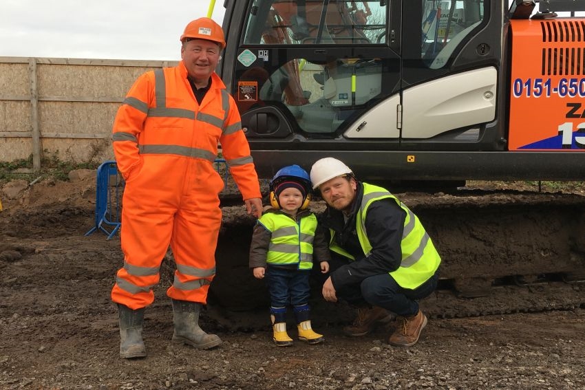 3 Year Old who loves machinery gets to see site in action 