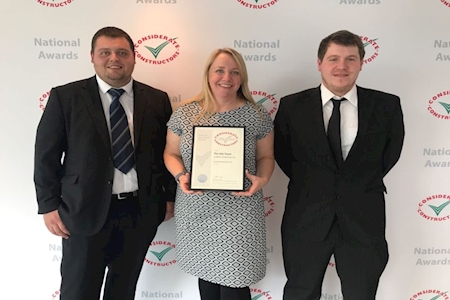 Caddick Construction recognised at Considerate Constructors National Awards